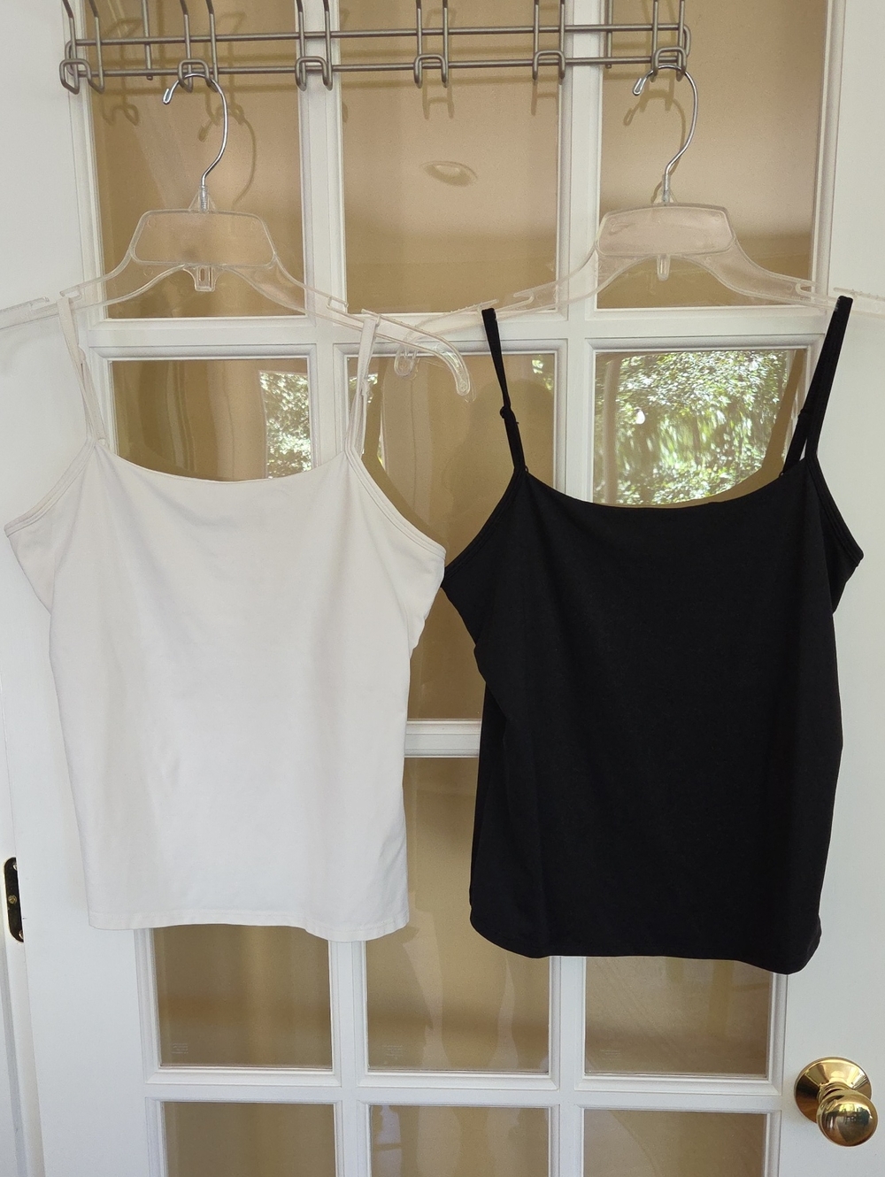 croft & barrow Black and White Spaghetti-Strap Camisole Duo Size: M